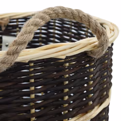 vidaXL Firewood Backpack with Carrying Belts 50x44x58cm Natural Willow Basket - Additional view 8
