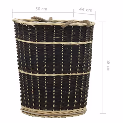 vidaXL Firewood Backpack with Carrying Belts 50x44x58cm Natural Willow Basket - Additional view 9