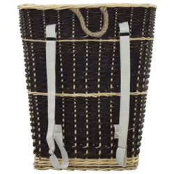 vidaXL Firewood Backpack with Carrying Belts 57x51x69cm Natural Willow Basket - Additional view 6