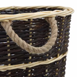 vidaXL Firewood Backpack with Carrying Belts 57x51x69cm Natural Willow Basket - Additional view 7