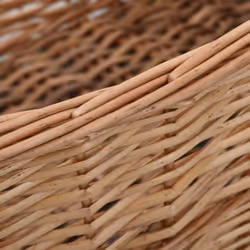 vidaXL Firewood Basket with Carrying Handles 88x57x34cm Natural Willow Basket