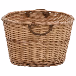 vidaXL Firewood Basket with Carrying Handles 88x57x34cm Natural Willow Basket - Additional view 4
