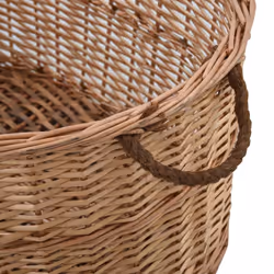 vidaXL Firewood Basket with Carrying Handles 88x57x34cm Natural Willow Basket - Additional view 6