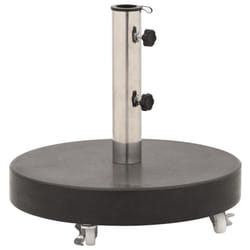 vidaXL Parasol Base Granite 30 kg Round Black Parasol Stand Umbrella Holder