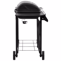 vidaXL Gas BBQ Grill with 4 Burners Black Natural Gas Outdoor Barbecue Grills