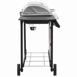 vidaXL Gas BBQ Grill with 4 Burners Black and Silver Outdoor Barbecue Grill