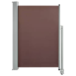 vidaXL Patio Retractable Side Awning 120x300cm Brown Garden Privacy Screen