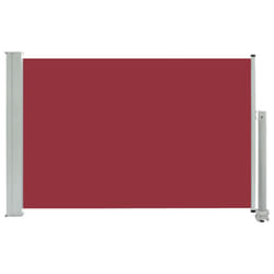 vidaXL Patio Retractable Side Awning Privacy Screen Garden Sunshade Screen - red, 60 x 300 cm
