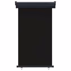 vidaXL Balcony Side Awning Privacy Screen Patio Sun Shade 105x250 cm Black