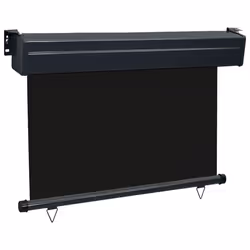 vidaXL Balcony Side Awning Privacy Screen Patio Sun Shade 105x250 cm Black - Additional view 4