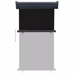 vidaXL Balcony Side Awning Privacy Screen Patio Sun Shade 105x250 cm Black - Additional view 5
