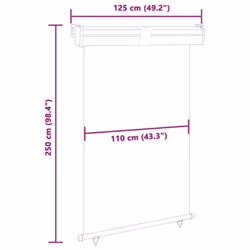vidaXL Balcony Side Awning Outdoor Privacy Screen Garden Screen Sunshade Cream