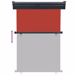 vidaXL Balcony Side Awning Outdoor Privacy Screen Patio Garden Screen Sunshade - red - Additional view 4