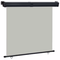 vidaXL Balcony Side Awning Outdoor Privacy Screen Patio Garden Screen Sunshade - grey, 165 x 250 cm