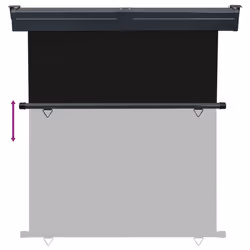 vidaXL Balcony Side Awning Outdoor Privacy Screen Patio Garden Screen Sunshade - black, 175 x 250 cm - Additional view 4