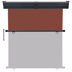 vidaXL Balcony Side Awning Outdoor Privacy Screen Patio Garden Screen Sunshade - brown, 175 x 250 cm - Additional view 4