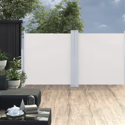 vidaXL Retractable Side Awning Cream 100cm Garden Sun Privacy Screen Sunshades
