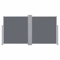 vidaXL Retractable Side Awning Anthracite 120x600cm Garden Sunshade Shelter