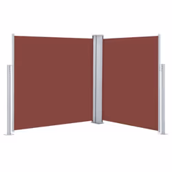 vidaXL Retractable Side Awning Brown 140x600cm Garden Screen Sunshade Shelter - Additional view 11
