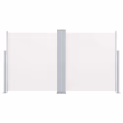 vidaXL Patio Retractable Double Side Awning 170x600cm Cream Sunshade Shelter