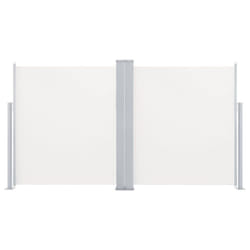vidaXL Patio Retractable Double Side Awning 170x600cm Cream Sunshade Shelter
