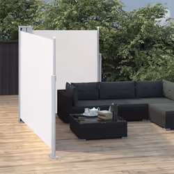 vidaXL Patio Retractable Double Side Awning 170x600cm Cream Sunshade Shelter
