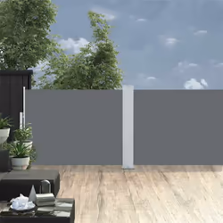 vidaXL Retractable Side Awning Anthracite 100x1000cm Garden Sunshade Shelter