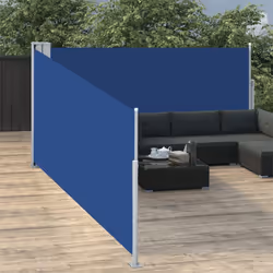 vidaXL Retractable Side Awning Garden Sun Screen Shade Outdoor Privacy Screen - blue - Additional view 2