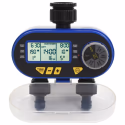 vidaXL Automatic Digital Water Timer with Dual Outlet Hose End Tap Timers