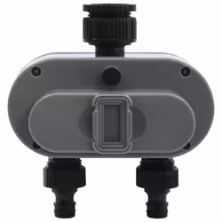 vidaXL Automatic Digital Water Timer with Dual Outlet Hose End Tap Timers