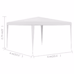 vidaXL Party Tent 4m White Outdoor Garden Canopy Gazebo Pavilion Marquees - Additional view 4