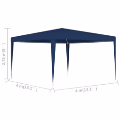 vidaXL Party Tent 4m Blue Outdoor Garden Canopy Gazebo Pavilions Marquees - Additional view 7