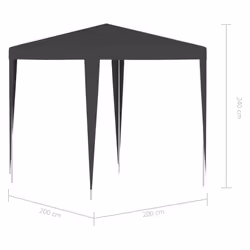 vidaXL Professional Party Tent 2m Anthracite Outdoor Garden Canopy Gazebo - Additional view 5
