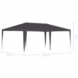 vidaXL Professional Party Tent 6m Anthracite Outdoor Garden Canopy Gazebo - Additional view 5