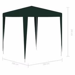 vidaXL Professional Party Tent 2m Green Outdoor Garden Canopy Gazebo Shelter