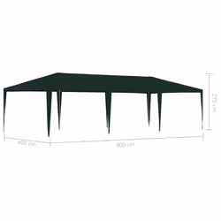 vidaXL Professional Party Tent 9m Green Outdoor Garden Canopy Gazebo Shelter - Additional view 6