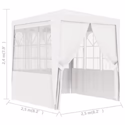 vidaXL Professional Party Tent with Side Walls 2.5m White Garden Canopy Gazebo