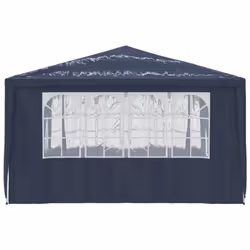 vidaXL Professional Party Tent with Side Walls 4m Blue Garden Canopy Gazebo