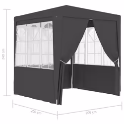 vidaXL Professional Party Tent with Side Walls 2m Anthracite Garden Canopy - Additional view 4