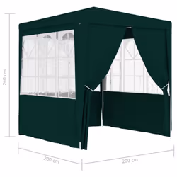 vidaXL Professional Party Tent with Side Walls 2m Green Garden Canopy Gazebo - Additional view 6