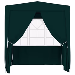 vidaXL Professional Party Tent with Side Walls 2.5x2.5m Green Canopy Gazebo - Additional view 4
