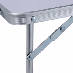 vidaXL Foldable Camping Table Aluminium 60x40cm White Portable Tables Desks - Additional view 4