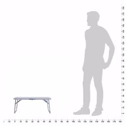 vidaXL Foldable Camping Table Aluminium 60x40cm White Portable Tables Desks - Additional view 6