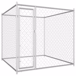 vidaXL Outdoor Dog Kennel Secure Sturdy Stable Pet Supplies Dog House Cage