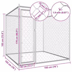 vidaXL Outdoor Dog Kennel Secure Sturdy Stable Pet Supplies Dog House Cage