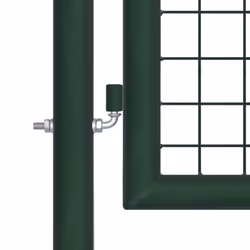 vidaXL Fence Gate Garden Gate Outdoor Entrance Fencing Panels Steel Green - 100 x 75 cm