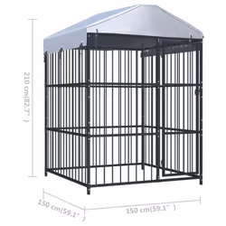 vidaXL Outdoor Dog Kennel with Roof Pet Cage Animal Shelter Garden Pen House - Additional view 5