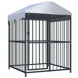 vidaXL Outdoor Dog Kennel with Roof 120x120x150cm Animal Pet Cage Dog House