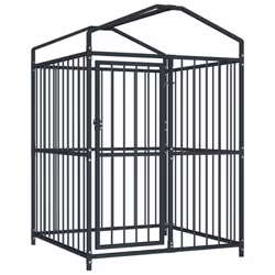 vidaXL Outdoor Dog Kennel with Roof 120x120x150cm Animal Pet Cage Dog House