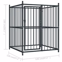 vidaXL Outdoor Dog Kennel with Roof Pet Cage Garden Pen House Animal Shelter